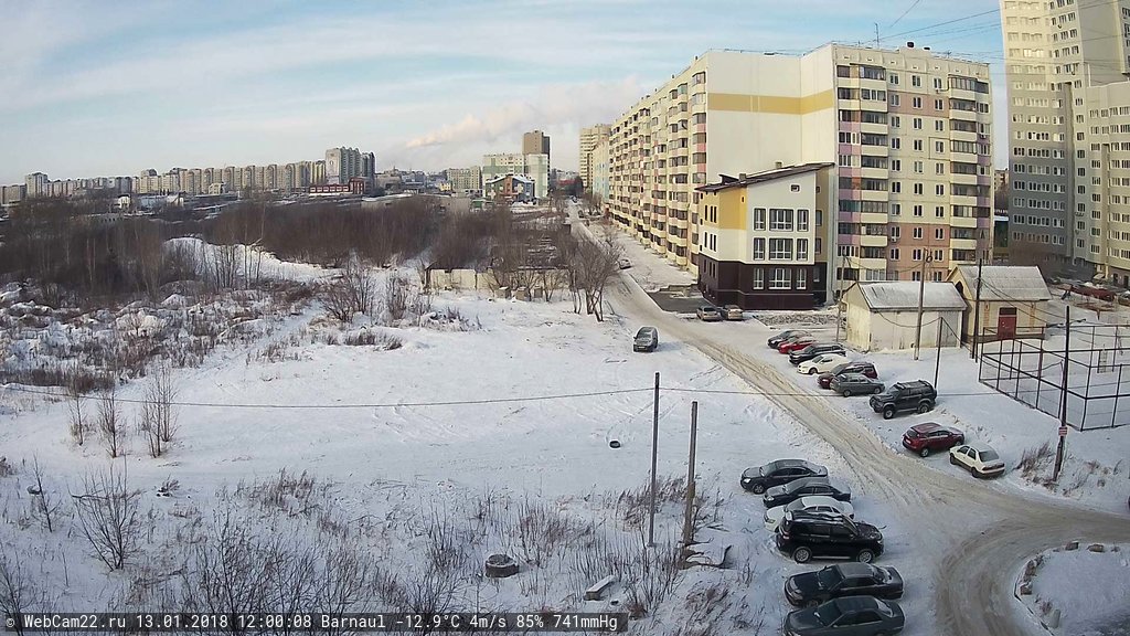 Кадр с камеры 13 января 2018 года