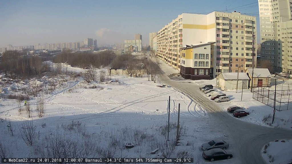 Кадр с камеры 24 января 2018 года