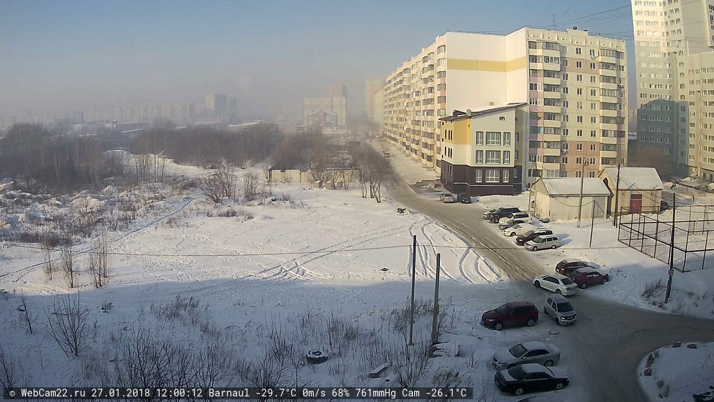 Кадр с камеры 27 января 2018 года