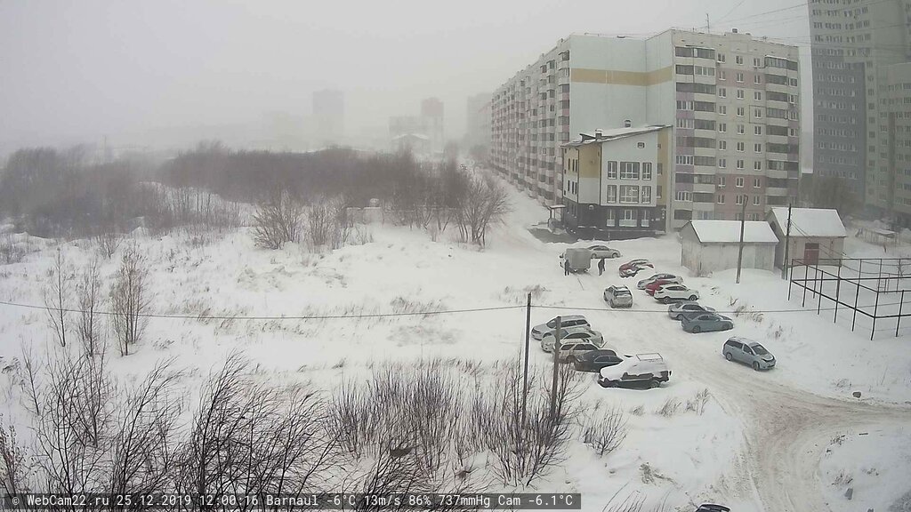 Кадр с камеры 25 декабря 2019 года