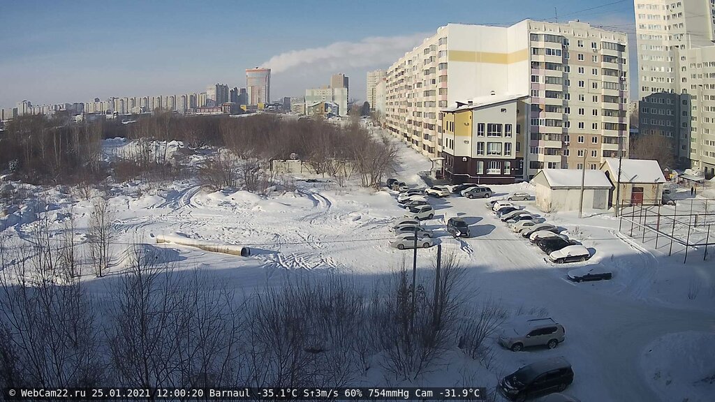 Кадр с камеры 25 января 2021 года