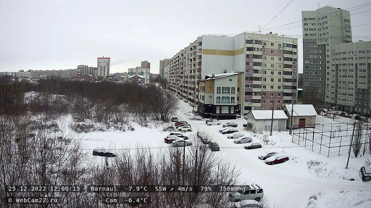 Кадр с камеры 25 декабря 2022 года