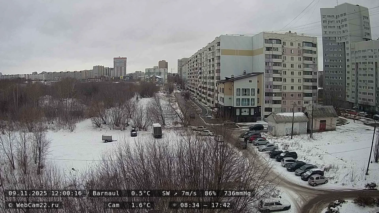 Кадр с камеры 9 ноября 2025 года