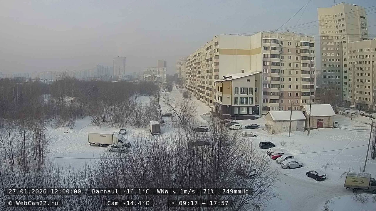 Кадр с камеры 27 января 2026 года