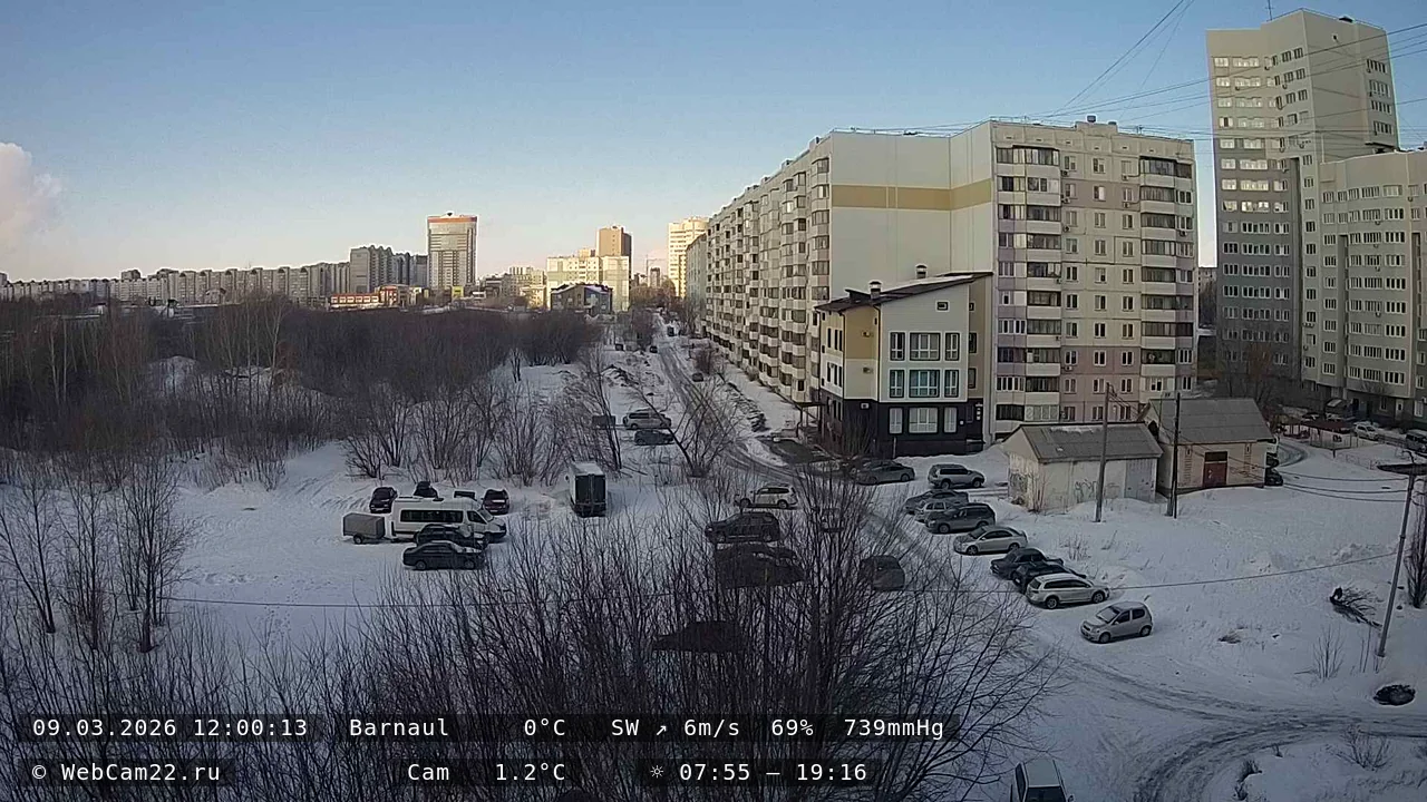 Кадр с камеры 9 марта 2026 года
